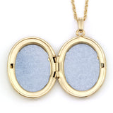 Large Oval Gold Filled Locket, 20 Inch Rope Chain