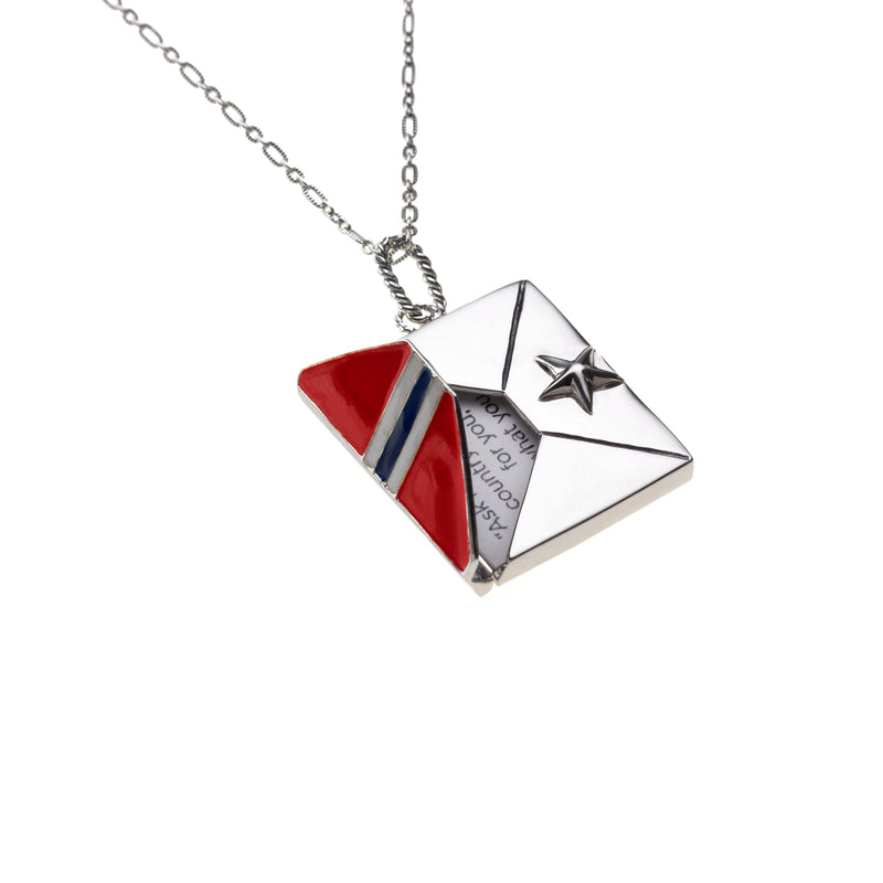 US Military Star Honor Guard Pendant, Sterling Silver