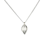 Small Leaf Pendant, Sterling Silver