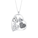 Hearts Within Pendant, Sterling Silver
