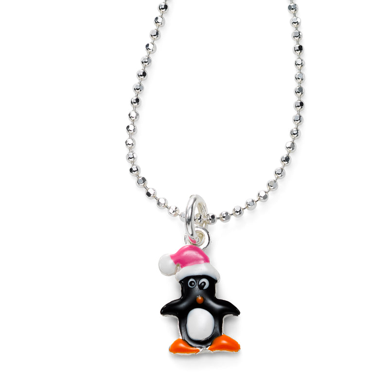 Child's Delicate Penguin Pendant, Sterling Silver