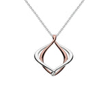 Alicia Pendant, Sterling Silver with 18K Rose Gold Plating