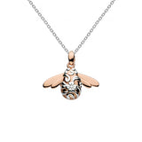 Bumble Bee Pendant, Sterling Silver with 18K Rose Gold Plating