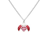 Flying Ladybug Enamel Pendant, Sterling Silver