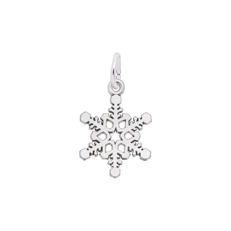 Snowflake Charm Pendant, Sterling Silver
