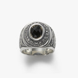 Men's Onyx Ring, Size 10, Sterling Silver by Manuel Bozzi