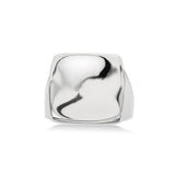 Cushion Shape Ring, Size 8, Sterling Silver